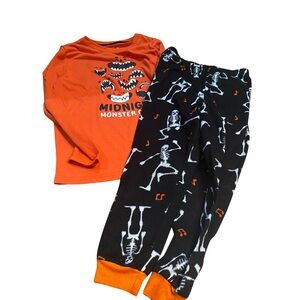 🎃 Cat & Jack Halloween Skeleton Pajama Set – Kids M 8 🎃